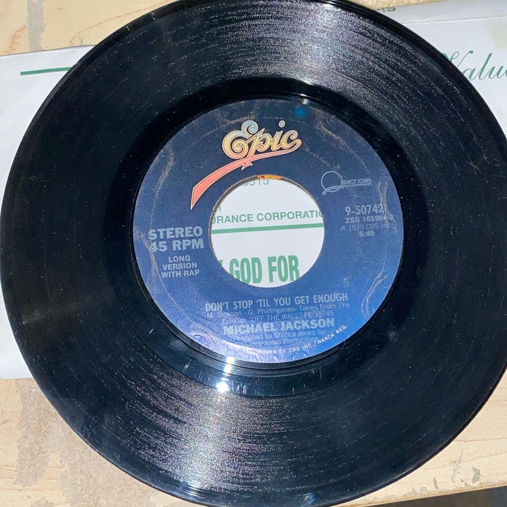 Michael Jackson “ Don’t Stop Till You Get Enough”. B Side. “ I Cant Help It”.